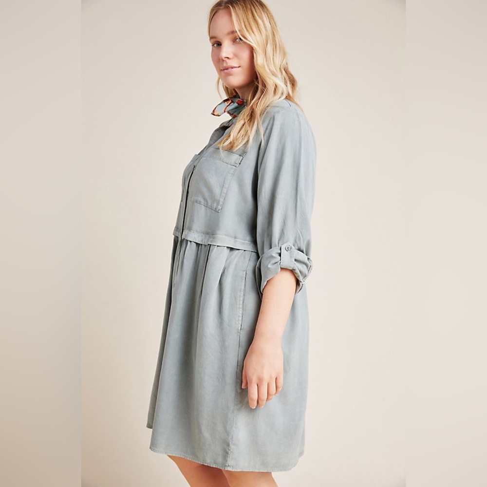 Anthropologie Cloth & Stone for AnthropologieLila Chambray Shirtdress Dress - Picture 4 of 11